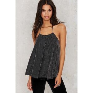 Nasty Gal Live a Little Lurex Halter Top